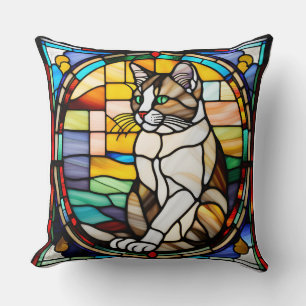 Double-Sided Pillow:Illuminated Yarn Cat Climb Cushion