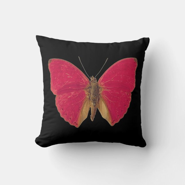 Double Sided Pink Butterfly Cushion (Front)