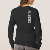 Double Sided Print Black White Womens Security
