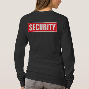 Double Sided Print Womens Security Long Sleeve T-Shirt