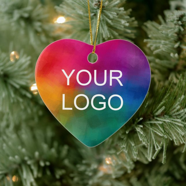 Double Sided Printing Business Logo Heart Ceramic Tree Decoration (Tree)