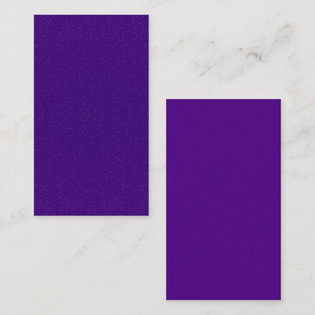 Double-Sided Purple Glitter Business Card - Custom (Front/Back)