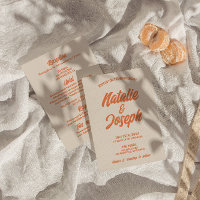 Double Sided Retro Colourful Bold Bright Wedding  