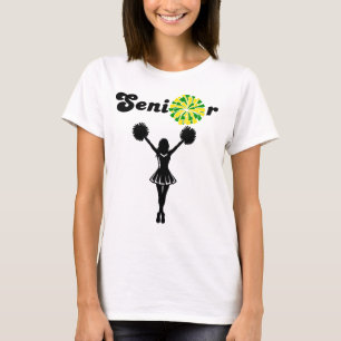 Double Sided Senior Cheerleader Green & Yellow T-Shirt