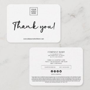 Double-Sided Small Business Packaging Insert Card