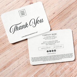 Double-Sided Small Business Packaging Insert  Card