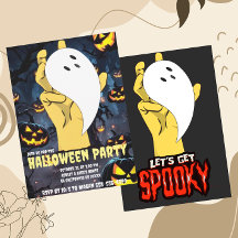 Double-Sided Spooky Ghost Hand Halloween Custom 