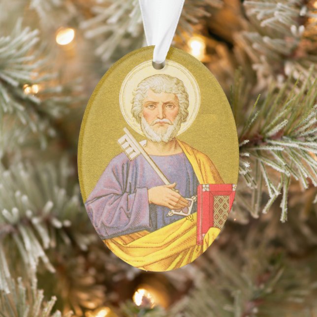 Double-Sided St. Peter (PM 07) Acrylic Ornament (Tree)
