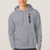 Double Sided Template Add Text Photo Mens Modern Hoodie (Front)