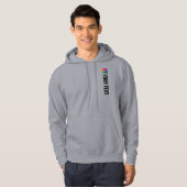 Double Sided Template Add Text Photo Mens Modern Hoodie (Front Full)