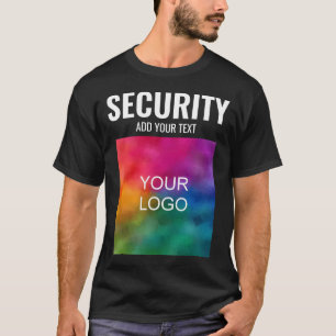 Double Sided Template Modern Mens Security T-Shirt