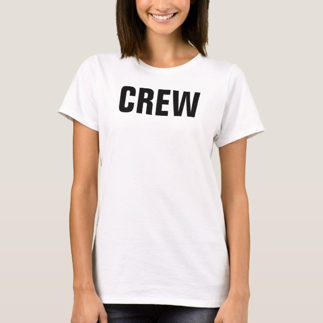 Double Sided Template Womens Crew Staff Member T-Shirt (Front)