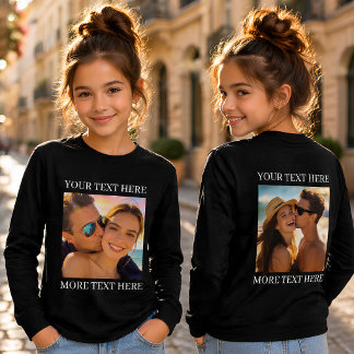 Double Sided Tshirts, Custom Photo and Text