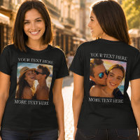 Double Sided Tshirts, Custom Photo and Text