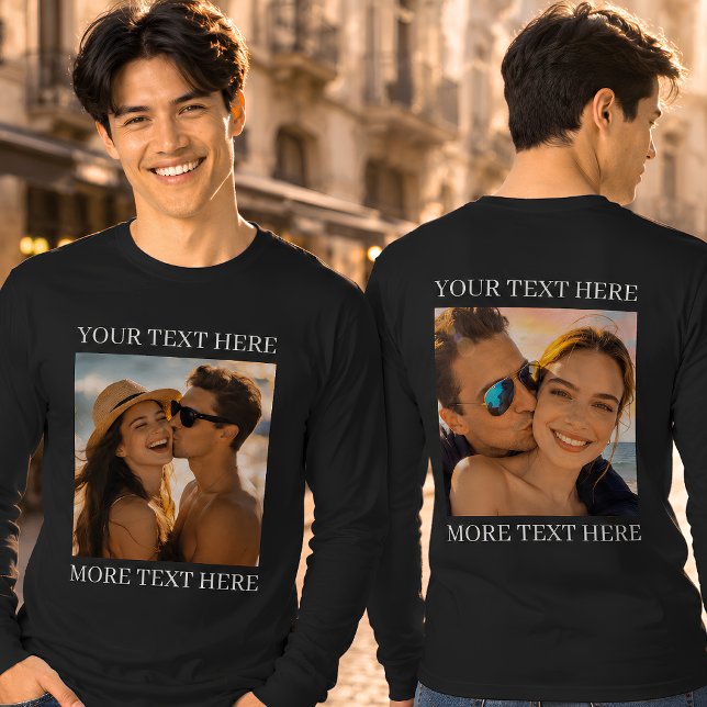 Double Sided Tshirts, Custom Photo and Text T-Shirt (Creator Uploaded)