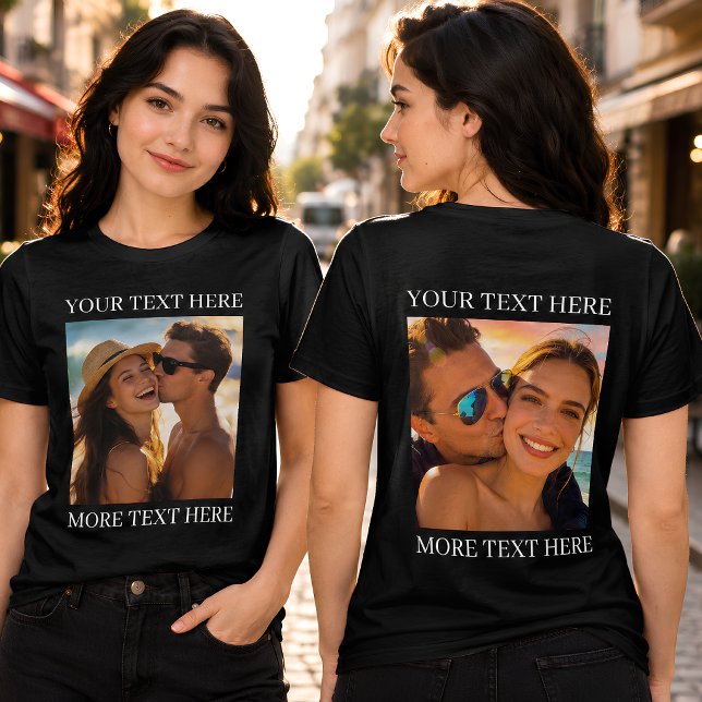 Double Sided Tshirts, Custom Photo and Text Tri-Blend Shirt (Creator Uploaded)