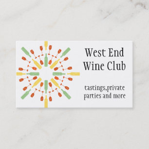 Double sided wine themed business card