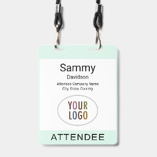 Double Slot 4x5 Name Tag with Lanyard Custom Badge ID Badge