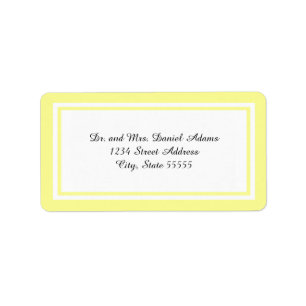 Double Soft Yellow Trim - Address Label