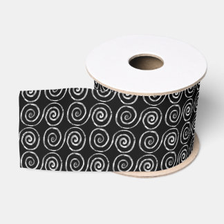 Double Spiral Celtic Pattern Grosgrain Ribbon