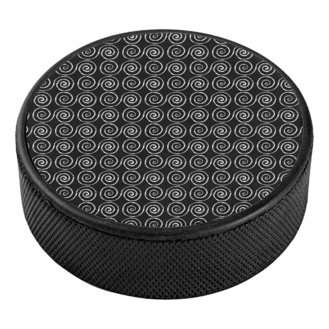 Double Spiral Celtic Pattern Hockey Puck (3/4)
