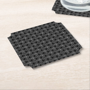 Double Spiral Celtic Pattern Paper Coaster