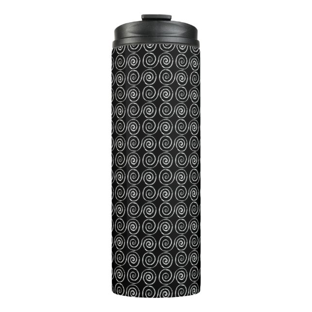 Double Spiral Celtic Pattern Thermal Tumbler (Front)