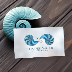 Double Spiral Nautilus Shell Business Card