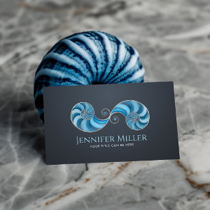 Double Spiral Nautilus Shell Business Card