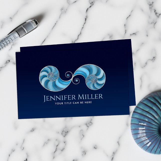 Double Spiral Nautilus Shell Business Card (Creator Uploaded)