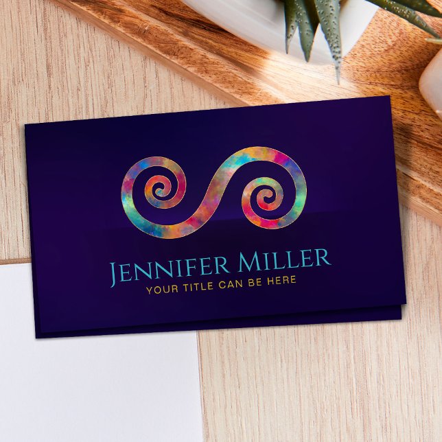 Double Spiral Symbol of Balance - Realm of colours Business Card (Creator Uploaded)