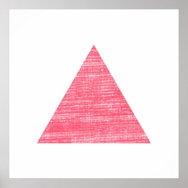 Double Stamped Pink Triangle Poster (Front)