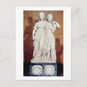 Double statue of the Princesses Louise (1776-1810) Postcard