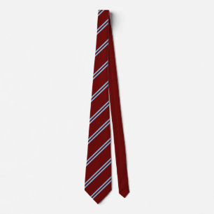 Double Stripe Maroon & Sky Blue - Professional Tie