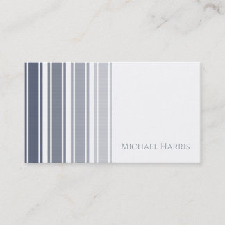 Double Striped | Slate Blue Ombre Business Card