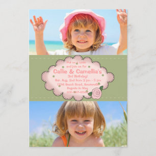 Double Sweet 2 Photo Invitation