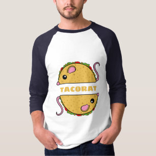 Double Taco Rat Raglan T-Shirt (Yellow Text)