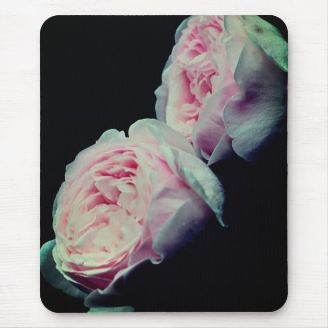 Double Take Pink Roses Flower  Mouse Pad (Front)