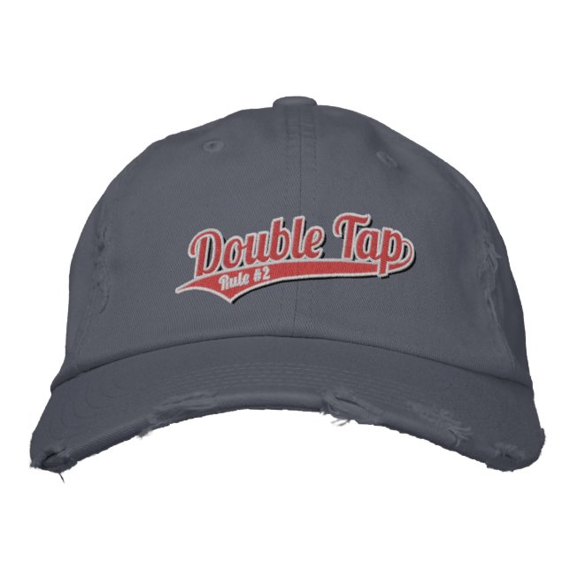 Double Tap - Rule #2 Embroidered Hat (Front)