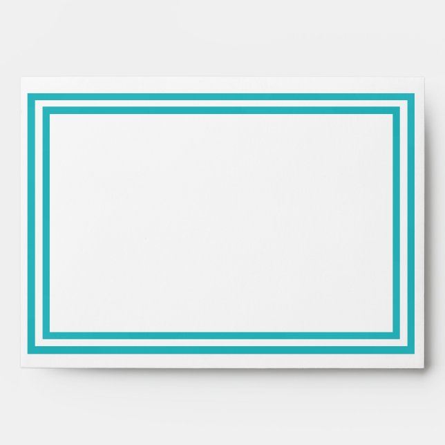 Double Teal Trim - Envelope (Front)