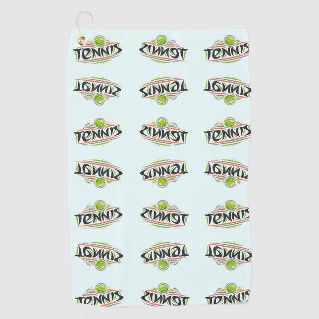 “Double Tennis” Tennis Sweat Towel (Front)