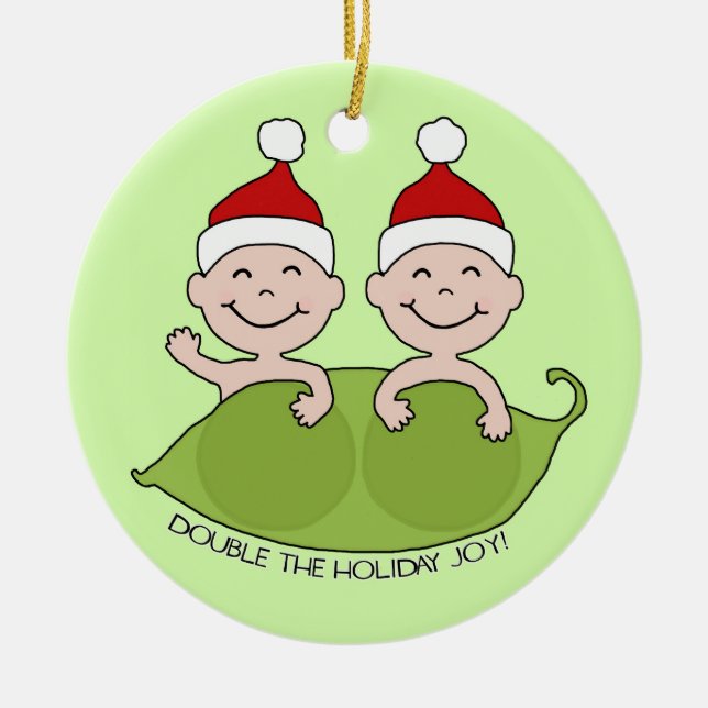 DOUBLE THE HOLIDAY JOY! CERAMIC TREE DECORATION (Front)