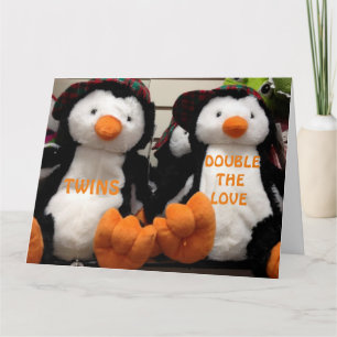 DOUBLE THE LOVE WHEN HAVING TWINS CARD