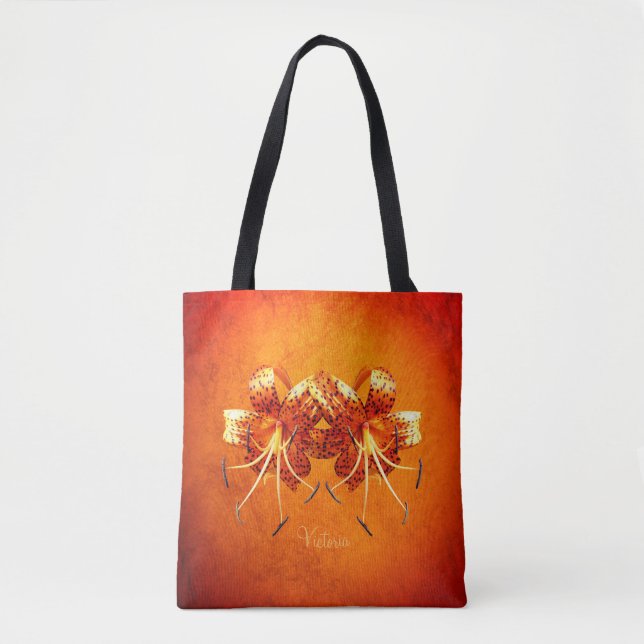 Double Tiger Lilies Tote Bag (Front)