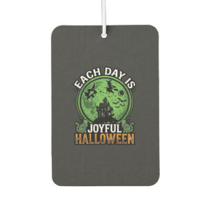 Double Toil Trouble Witch Pumpkin Halloween Cobweb Car Air Freshener