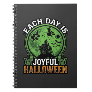 Double Toil Trouble Witch Pumpkin Halloween Cobweb Notebook