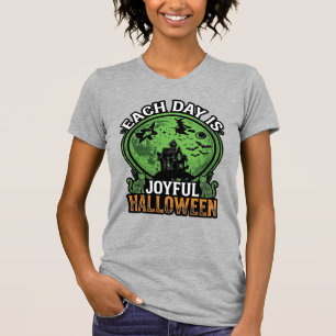 Double Toil Trouble Witch Pumpkin Halloween Cobweb T-Shirt
