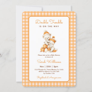 Double Trouble Baby Shower Invitation