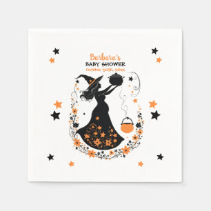 Double Trouble Brew - A Twin Halloween Baby Shower Napkin