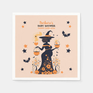 Double Trouble Brew - A Twin Halloween Baby Shower Napkin